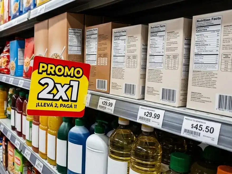 Evidencia fotográfica: material de la promo montado en la góndola
